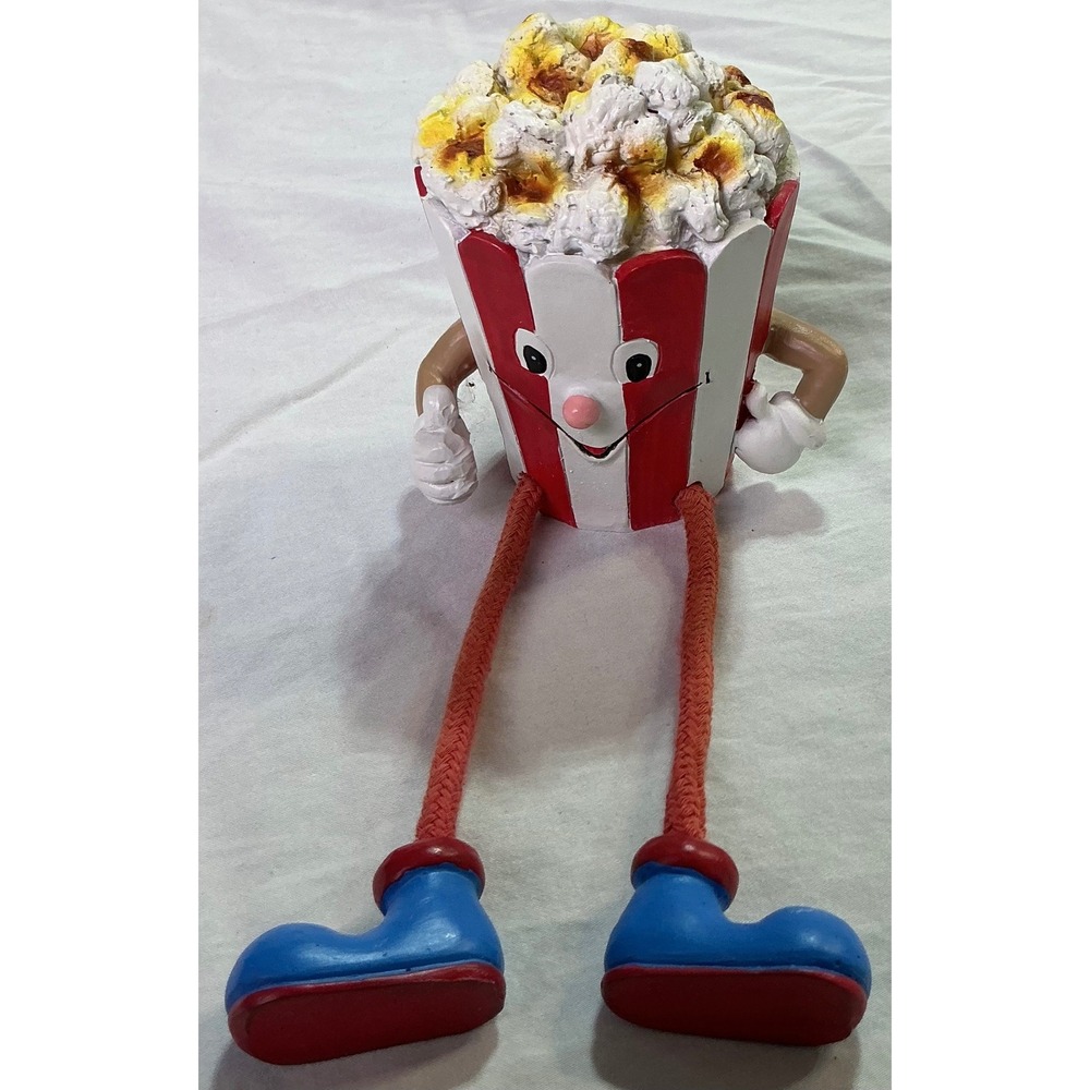 Vintage Popcorn Character Shelf Sitter Figurine Dangling Legs Theater Decor